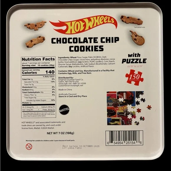Hot Wheels 150 Piece Puzzle with Collectible Tin - Picture 2 of 2